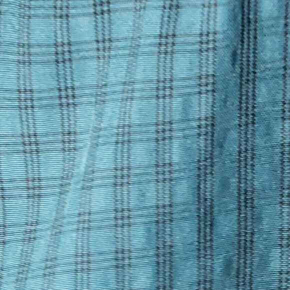 Eddie Bauer Mens Teal Check Short Sleeve Button Down Shirt XL - Picture 4 of 6